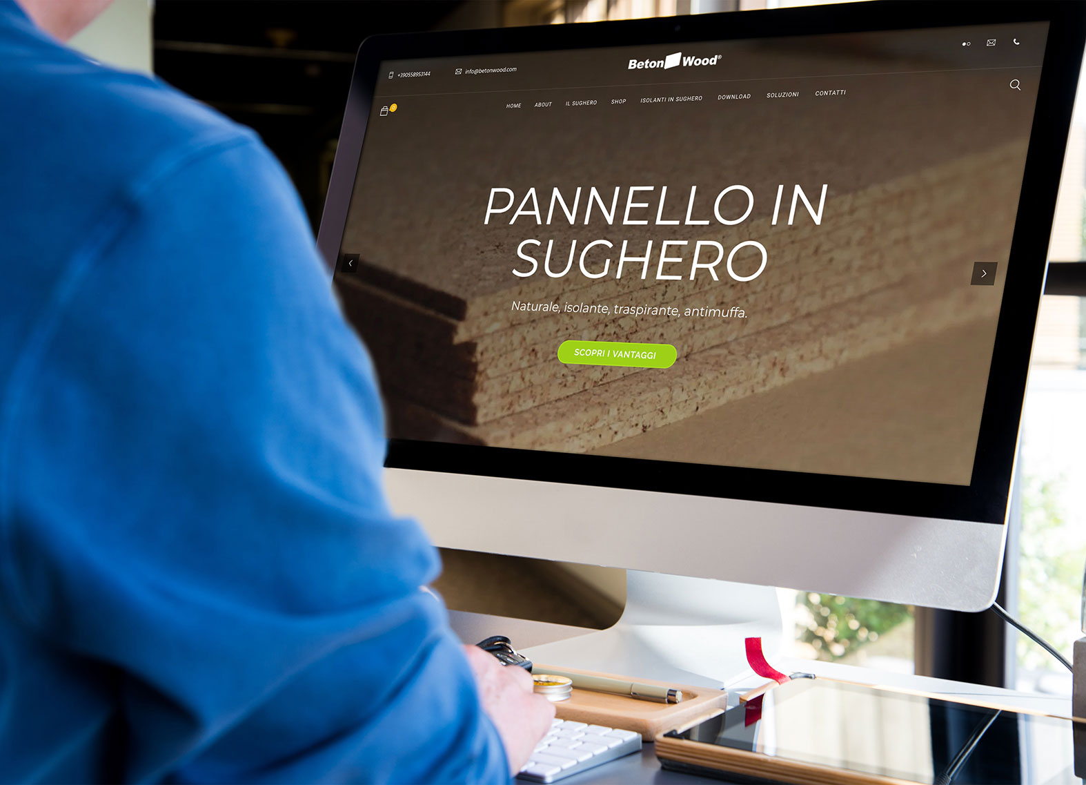 Web design e web develop Pannello sughero - progettazione e sviluppo di un e-commerce per la bioedilizia